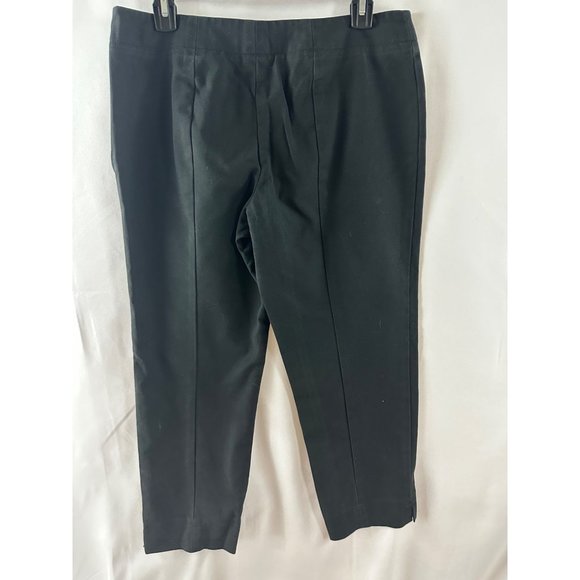 TALBOTS Collection PETITES 10P Womens Black office casual pants STRETCH Cotton - Picture 3 of 9